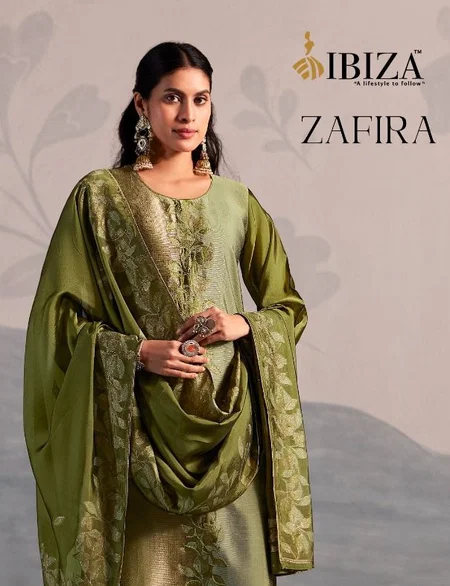 Zafira By Ibiza Banglory Silk Jacquard Wholesale Designer Salwar Suits In India
